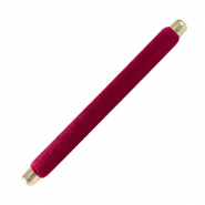 Présentoir bijoux coussin velours pour bagues Magenta violet-doré