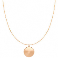 Colliers en acier Polaris avec serti pour cabochon 20mm Doré rosé