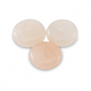 Pierres naturelles Quartz rondelles 6mm Blanc cassé-pêche