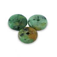 Pierres naturelles Serpentine rondelles 6mm Vert trèfle