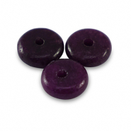 Pierres naturelles Marbre et Calcite rondelles 6mm Violet foncé