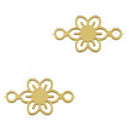 Breloques en acier Inox connecteur bohèmes 6mm Doré