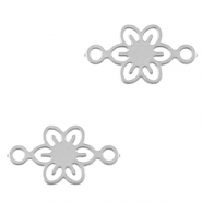 Breloques en acier Inox connecteur bohèmes 6mm Argenté
