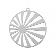 Breloques en acier Inox bohèmes 28mm Argenté