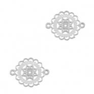 Breloques en acier Inox connecteur bohèmes 10mm Argenté