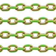 Apprêts en acier Inox chaîne maille jaseron maille forçat Doré-vert