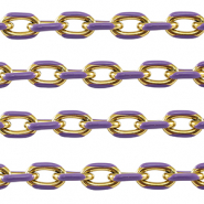 Apprêts en acier Inox chaîne maille jaseron maille forçat Doré-violet