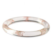 Bracelets tendance avec fleurs séchées Rose clair