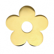 Breloques en acier Inox fleur Doré