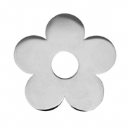 Breloques en acier Inox fleur Argenté
