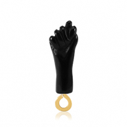 Pendentifs en résine "Mano Fico" Noir-doré
