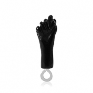 Pendentifs en résine "Mano Fico" Noir-argenté