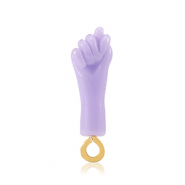 Pendentifs en résine "Mano Fico" Lilas pur-doré