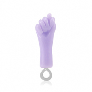 Pendentifs en résine "Mano Fico" Lilas pur-argenté