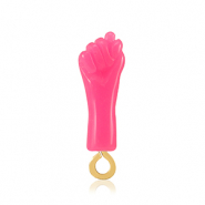 Pendentifs en résine "Mano Fico" Rose néon-doré