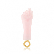 Pendentifs en résine "Mano Fico" Rose bébé-doré