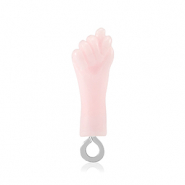 Pendentifs en résine "Mano Fico" Rose bébé-argenté