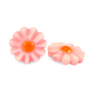 Perles coquillage fleur Rose pastèque-orange