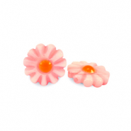 Perles coquillage fleur Rose pastèque-orange