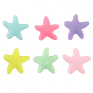 Perles aspect acrylique étoile Multicolore pastel