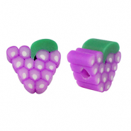 Perles en polymère raisin Violet-vert