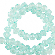 Perles à facettes 6x4mm disque Heishi Bleu turquoise clair