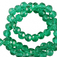 Perles à facettes 3x2mm disque Heishi Vert eden
