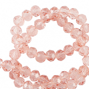 Perles à facettes 3x2mm disque Heishi Rose poudré