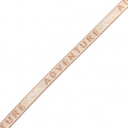 Ruban texte "adventure" Beige-marone