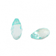 Perles acryliques goutte Bleu océan transparent