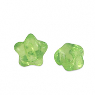 Perles acryliques étoile Vert printemps transparent
