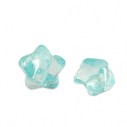 Perles acryliques étoile Bleu océan transparent