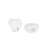 Perles acryliques cœur Transparent