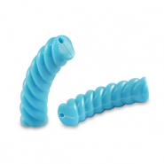 Perles tubes acryliques torsadé Bleu