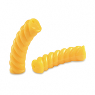 Perles tubes acryliques torsadé Jaune spectra