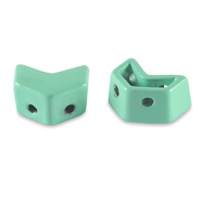 Perles tile flèche turquoise