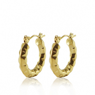 Boucles d'oreilles en acier Inox créoles 20mm Doré