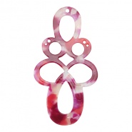 Pendentifs en résine baroque Rose multicolore