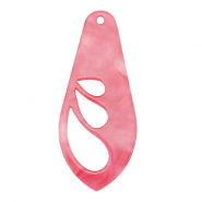 Pendentifs en résine aile Rose pâle