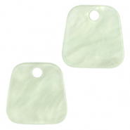 Pendentifs en résine trapèze Vert menthe néon