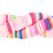 Perles Katsuki 4mm Rose arc-en-ciel mélange