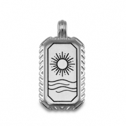 Breloques en métal DQ soleil Argenté antique (sans nickel)