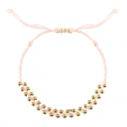 Bracelets tendance perles en acier inoxydable Beige-doré