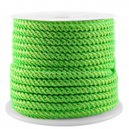 Cordon tendance 3mm Vert néon-doré