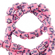 Perles en polymère 6mm Rose bonbon