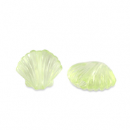 Perles acryliques coquillage Transparent vert clair