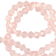 Perles à facettes bicone 4mm Rose azalée