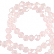 Perles à facettes bicone 4mm Rose palais