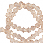 Perles à facettes bicone 4mm Beige ambré