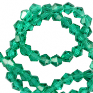 Perles à facettes bicone 3mm Vert eden